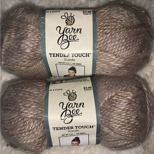 2 Yarn Bee Tender Touch Color is Suede  135 yds ea,   Bulky